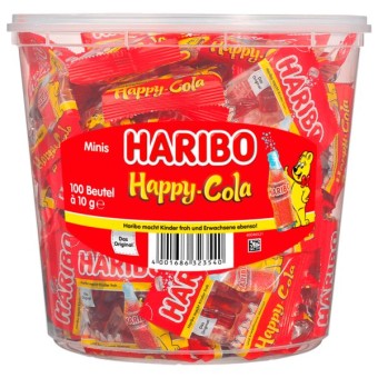 Haribo Happy Cola / Colafläschchen Minibeutel 100 Stück 