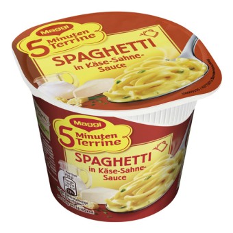 Maggi 5 Minuten Terrine Spaghetti Käse-Sahne-Sauce 8x 62G 