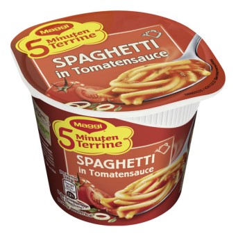 Maggi 5 Minuten Terrine Spaghetti Tomatensauce 8x 60G 
