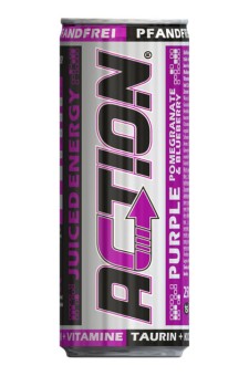 ACTION Juiced Purple Energy Drink 24x 0,25l 