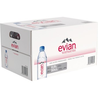 Evian Mineralwasser 24x 0,5l EINWEG Flasche 
