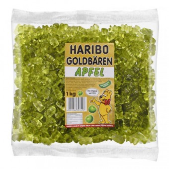 Haribo Goldbären - SORTENREIN grün - Apfel 1kg 
