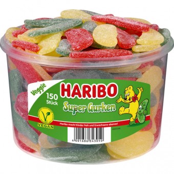 Haribo Super Gurken vegan 150 Stück 