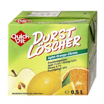 Durstlöscher Apfel/Orange/Zitrone 12x 0,5l EINWEG 
