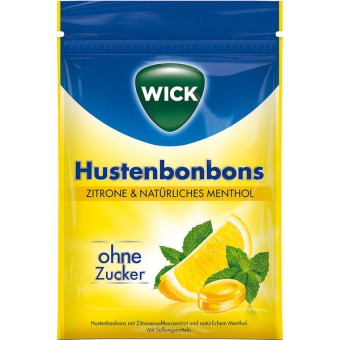 Wick Zitrone und Natürliches Menthol ohne Zucker 20x 72g 