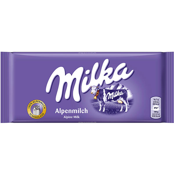 Milka Alpenmilch 24 Tafeln 100g | Schokoladentafeln günstig online  bestellen bei sweet24.de Tafelschokolade